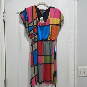 Multi color/ color block cocktail dress